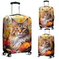 thumbnail image 2 of Welcome Spring Summer Maine Coon Portrait Flower Blue Sky Travel Luggage Cover Cat Lover Kitten Owner Gifts Suitcase Dust Protective Decor - 12001, 2 of 5