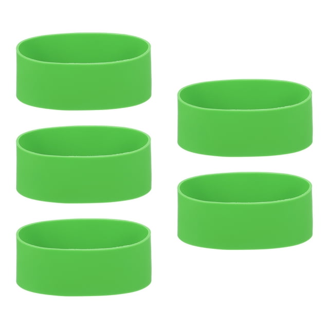 5Pcs Silicone Rubber Bands Non-slip 4.33 Inch for Art, Green