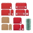 thumbnail image 2 of Clearance! Ynlkorvg Packaging Case Label with Rope, Kraft Paper Gift Label, Christmas Package with Rope, Christmas Gift Label, 1Pc Hemp Rope Tube + 48Pc Christmas Label Card, 2 of 9