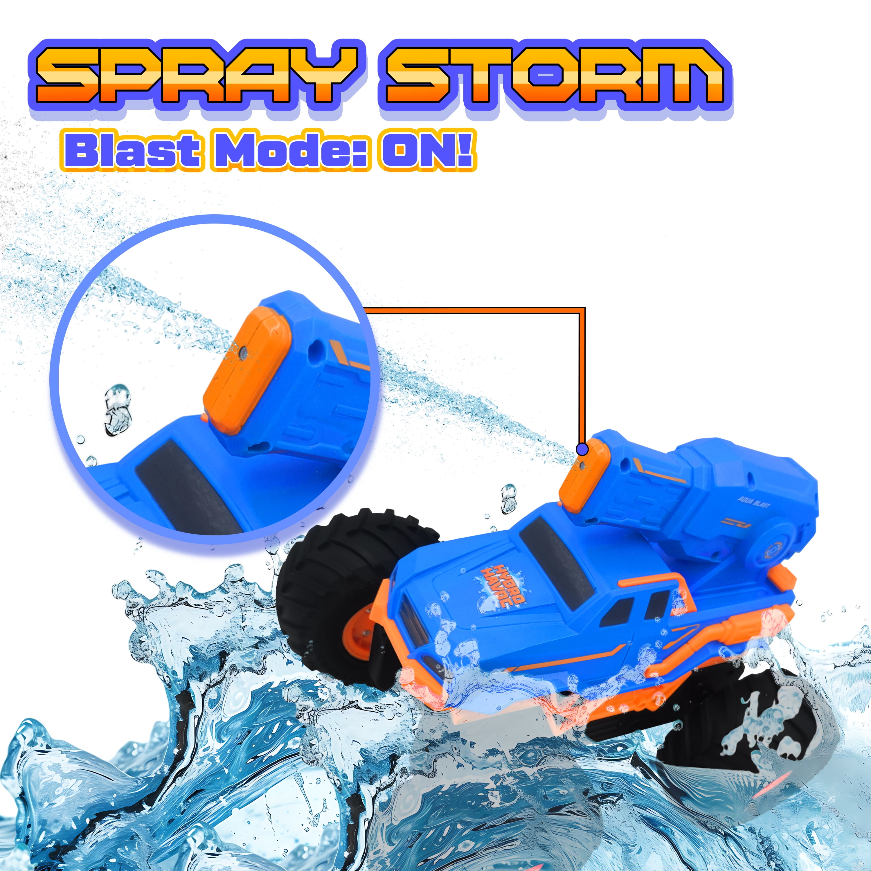 Hydro Havoc Amphibious Remote Control Monster Truck Off-Road & Water Capabilities Indoor and Outdoor Toy for Kids