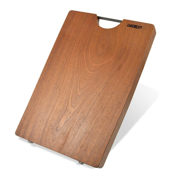 Real Solid Wood Cutting Board- Single Piece Wooden Cutting Board No Splicing&Glue, Sapele Wood Cutting Boards Of 17.7 * 11 .8* 1.2 in Heavy Duty