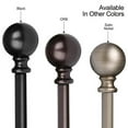 thumbnail image 4 of UTOPIA ALLEY Wall Mounted 3/4 Inch Curtain Rod - Curtain Rods For Windows 86 to 120 Inch, Adjustable Drapery Rods, Satin Nickel Bedroom Curtain Rods, Tapestry Poles (Satin Nickel 86"-120"), 4 of 10