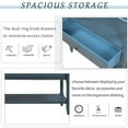 thumbnail image 4 of Wooden Console Table for Living Room, Hallway, Sofa Table with 3-Tier Open Storage Shelf and Two Drawers, 4 of 8