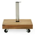 thumbnail image 6 of Hanville Acacia Wood Outdoor 44lb Square Umbrella Base with Stainless Steel Tube, Teak, 6 of 8