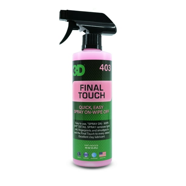 3D Final Touch Waterless Car Wash with Wax Protection | Quick Auto