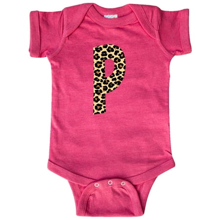 

Inktastic Leopard Print Letter P Gift Baby Boy or Baby Girl Bodysuit