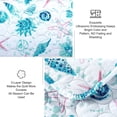 thumbnail image 6 of Kebury Coastal Beach Theme Quilts Bedding Set Twin Size Lightweight Patchwork Ocean Bedding Coverlets Conch Blue Seashell Starfish Seaweed Bedspreads (1 Quilt, 2 Pillow Shams), 6 of 7