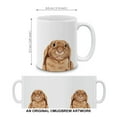 thumbnail image 4 of WIRESTER 11 Oz Ceramic Tea Cup Coffee Mug, Floppy Ears Brown Bunny Rabbit, 4 of 7