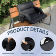 thumbnail image 3 of King Mills Extra Wide Stadium Seats with Back Support for Big & Tall People, 330lbs Capacity Extra Wide Bleacher Seat, 1pk, 3 of 7