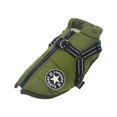 thumbnail image 1 of S-4xl Winter Warm Large Pet Dog Jacket With Harness Dog Clothes For Labrador Waterproof Big Dog Coat French Bulldog Outfits Army Green XL, 1 of 5