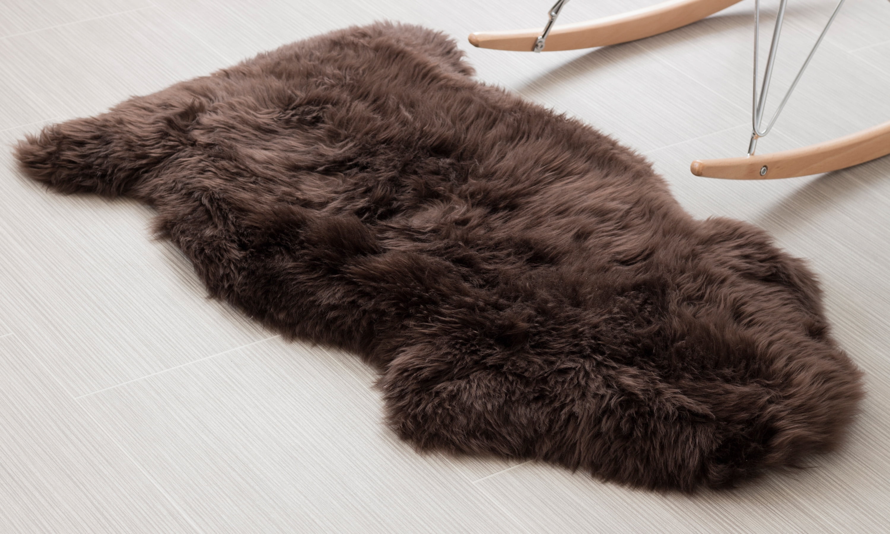 Super Area Rugs, Genuine Australian Sheepskin Ivory Fur Rug, Single