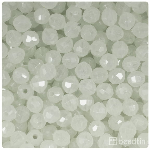 BeadTin Night Glow-in-the-Dark 8mm Faceted Round Craft Beads (450pcs)