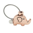 thumbnail image 1 of 2pcs Kissing Elephants Couples Keychain Fantastic Valentine's Gift Hanging Decor for Key Bag Purse (Gold), 1 of 9