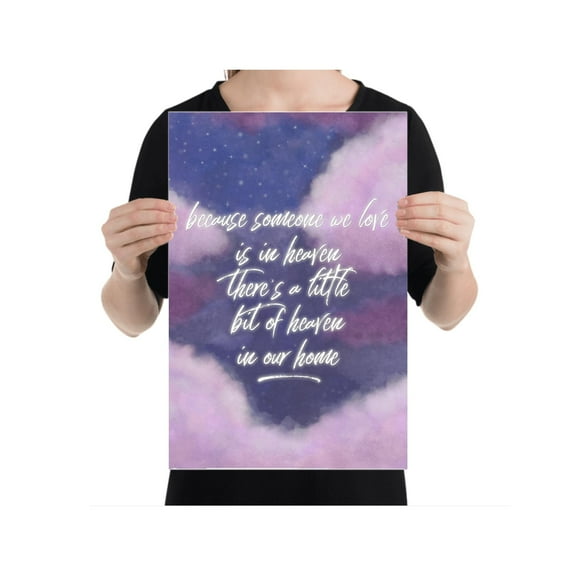 Heavenly Remembrance Print, Thoughtful Sympathy Gift for Loved Ones, Wall Art Decor