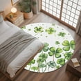 thumbnail image 3 of St. Patrick's Day Washable Area Rug&nbsp;4 ft Watercolor Falling Green Lucky Shamrocks Plant Soft Round&nbsp;Rugs for Living Room, Non Slip Carpet for Bedroom&nbsp;Entryway Dining Room, 3 of 9