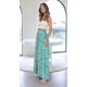 thumbnail image 4 of Pantalones Anchos de Pierna para Mujer, Pantalones Palazzo Florales Fluidos para Mujer, Pantalones Casuales de Verano de Cintura Alta. Impresión Verde XL, 4 of 8
