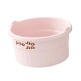 thumbnail image 3 of Bañera de pies, cubo ligero y portátil para baño de pies con puntos de masaje para relajación y pedicura en el hogar. Rosa, 3 of 8