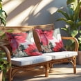 thumbnail image 5 of Throw Pillow Covers - Set of 4 Decorative Floral Printed Design Cushion Case for Home Decor Sofa Couch Chair Bed Patio Living Room Bedroom Car Office - 22x22 Inches, 5 of 9