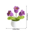thumbnail image 3 of Giunmcul Holiday Gift Finder Crochet Flowers Potted Home Ornament Potted Crochet Woven Flowers, 3 of 5
