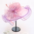 thumbnail image 2 of Women Organza Hats Two Wear Ways,Hat Flower Can Be Used As a Headwear, 2 of 5