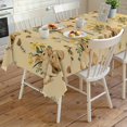 thumbnail image 4 of Easter Rabbits Rectangle Tablecloth, Spring Yellow Flowers Country Plants Yellow Waterproof & StainResistant Tablecloth, Washable Oil-proof Table Cover for Dining/Party/Wedding/Buffet 54x108 In, 4 of 9