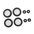 thumbnail image 3 of DOMELAY 4 Pcs Roues de Voiture RC et Pièces de Rechange de Contrepoids Accessoires Bricolage pour C84 C94 Noir Blanc B, 3 of 9