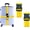 Yellow, variant on 2 Pack Suitcase Belts, Adjustable Luggage Straps, Bright Colors Travel Packing Straps with Quick Release Buckle (Rainbow)