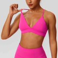 thumbnail image 6 of EaskTriop Women's V Neck Strappy Sports Bras - Wireless Padded Yoga Top Seamless Deep V Neck Bralette Workout Tank Tops for Women, 6 of 6
