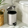 thumbnail image 2 of Better Homes & Gardens Satin Nickel SS 1.3 Gallon Metal Bathroom Waste Basket, 2 of 6
