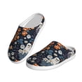 thumbnail image 2 of KLL Cute ghost in the flowers Pattern Adult Unisex Cozy Slippers,Fuzzy Slip-on Slippers TPR Sole Slippers Comfort Plush Home Footwear for Indoor & Outdoor-39/40, 2 of 7