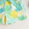 thumbnail image 6 of TAIAOJING Toddler Baby Girls Summer Outfits Girls Sleeveless Ruffles T Shirt Tops Vest Pineapple Prints Shorts Outfits For 6-12 Months, 6 of 6