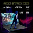 thumbnail image 3 of ASUS ROG Strix 18 Pouces 240Hz QHD Ordinateur Portable de Jeu, Intel i9-13980HX, NVIDIA GeForce RTX 4070, 32 Go DDR5, 2 To SSD, Clavier Rétroéclairé RGB par Touche, Caméra Web, WiFi 6E, Win 11 Pro, Gris, Extension Hotface 256 Go, 3 of 9
