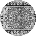 thumbnail image 1 of Ahgly Company Indoor Round Medallion Gray Traditional Area Rugs, 3' Round, 1 of 1