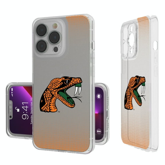 Florida A&M Rattlers Linen Logo iPhone Clear Case