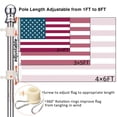 thumbnail image 4 of Poteaux de Drapeaux pour l'Extérieur dans le Sol - Mât de Drapeau de 8 Pi pour Maison au Sol avec Base à 5 Griffes - Acier Inoxydable Robuste pour l'Extérieur Cour Fl, 4 of 6