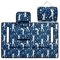 thumbnail image 4 of Psesaysky Universal Golf Cart Seat Covers for Club Car, Foldable, Washable, Breathable, Non-Slip Seat Towel Blanket with 4 Pockets for Golf Lovers, Blue, 4 of 8