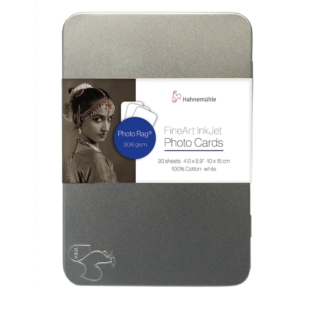 Hahnemühle Digital FineArt Photo Rag Photo Cards, 30 Sheets, 10 x 15 cm, 18gsm, Premium Matte