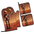 thumbnail image 1 of ZICANCN Oven Mitts and Pot Holders Sets,Fantasy Cyborg Robot Baking Sets Kitchen Heat Resistant 4 Pieces, 1 of 8