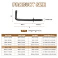 thumbnail image 2 of Uxcell L-Shape Screw Hooks Carbon Steel 7 Shape Right Angle Medal Hooks Fit for Hanging Home Workplace Office 1 Inch, 2 of 6