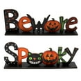 thumbnail image 6 of 1 Pieces Halloween Wooden Centerpiece Signs Halloween Table Decorations Halloween Table Toppers Halloween Decorations for Home Classroom Kitchen,9.8 x 2.4 x 1.6 Inches, 6 of 6
