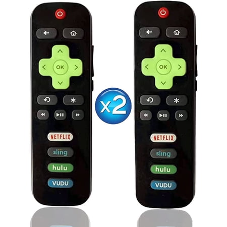 (Pack of 2) Replaced Roku TV Remote?Night Style?Glow-in-the-dark , Compatible for TCL Roku/Hisense Roku/Onn Roku/Sharp Roku/Element Roku/Westinghouse Roku/Philips Roku TVs (Not for Roku Stick and Box)
