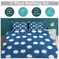 thumbnail image 5 of 3 Pcs Soft Bedding Set, Includes 1 Duvet Cover with Zipper And 2 Pillow Shams,Baseballs - Spring Sports Full(79"×90"), 5 of 8