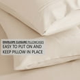 thumbnail image 3 of American Home Collection Brushed Microfiber Sheet Set, Deep Pocket Extra Soft Sheets & Pillowcases Set, 4 Pieces, King, Ivory, 3 of 7