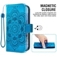 thumbnail image 5 of Asuwish Compatible with Samsung Galaxy A23 5G/4G Wallet Phone Case and Tempered Glass Screen Protector Flip Credit Card Holder Stand Mandala Flower Cell Cover for A 23 23A 6.6 Women Blue, 5 of 8