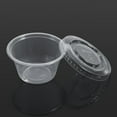 thumbnail image 2 of WALFRONT 50Pcs 2oz Packing Box Disposable Plastic Clear Sauce Chutney Cups Boxes with Lid for Food Takeaway, 2 of 4