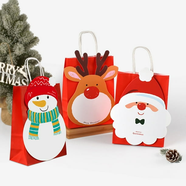 Bolso de Mano con Forma de Muñeco de Nieve y Papá Noel onlyliua Liquidación de Rebajas de Hoy 10 Unidades Por Bolsa
