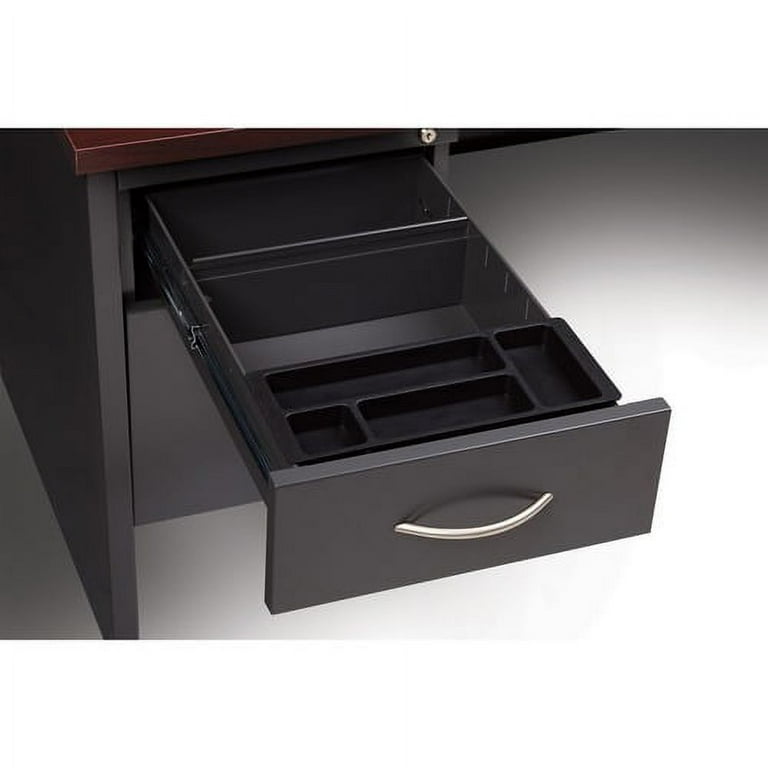Lorell Fortress Modular Series Double-pedestal Credenza - 60 Lorell Fortress Modular Series Double-pedestal Credenza - 60