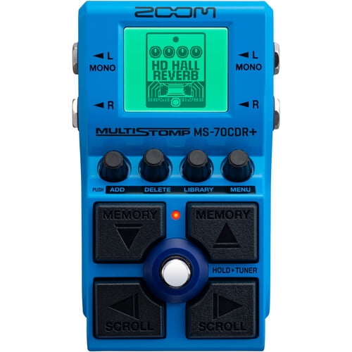 Zoom MS-70CDR+ MultiStomp Guitar Effects Pedal with Over 140 Effects Featuring Choruses, Delays, Reverbs, Stereo Effects Bundle 4xAA Battery With Charger + Cleaning kit + Wire Straps