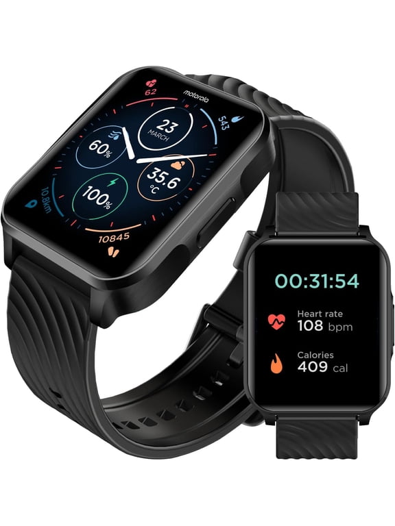 Restored Motorola, MOSWZ70-RG, Moto Watch 70 Health and Fitness Bluetooth Smartwatch, 10 Days Battery Life, Rose Gold