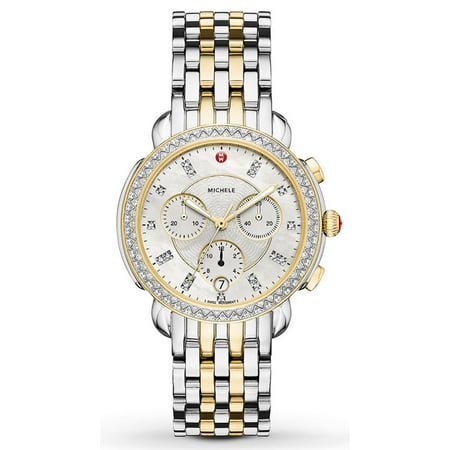 - Michele Sidney 117 Diamonds Chronograph Two Tone Women's Watch MWW30A000005